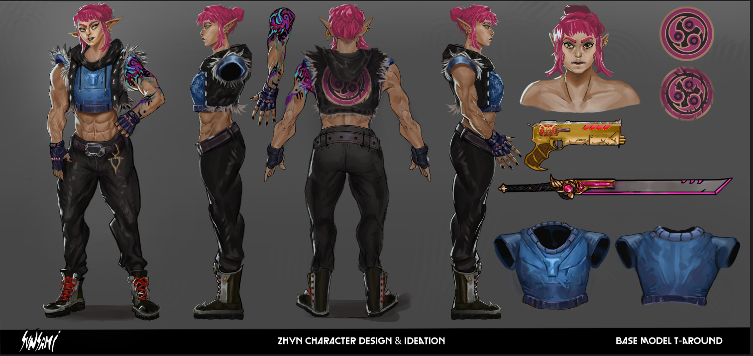 Zhyn character concept